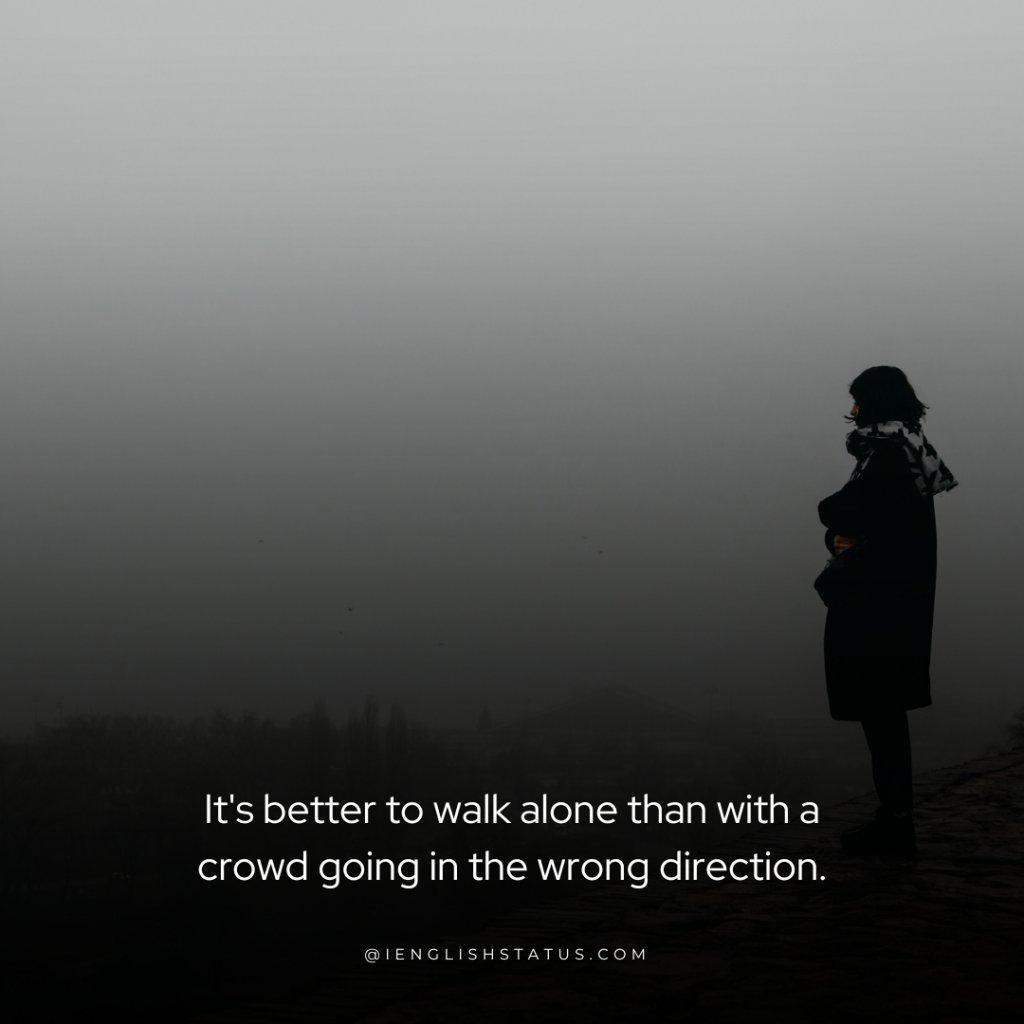 Girl Feeling Alone Status